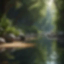 Serene landscape depicting tranquility