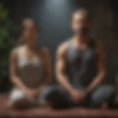 Couple experiencing emotional connection through meditation