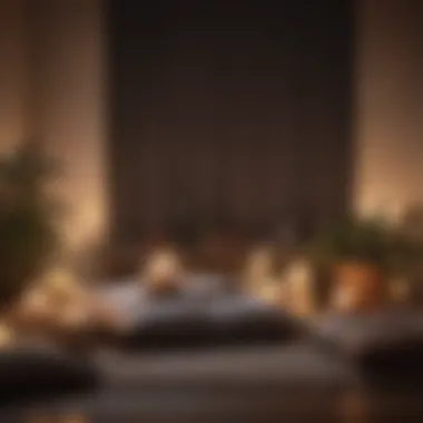 Creating Your Sacred Space Meditation space with cushions and candles