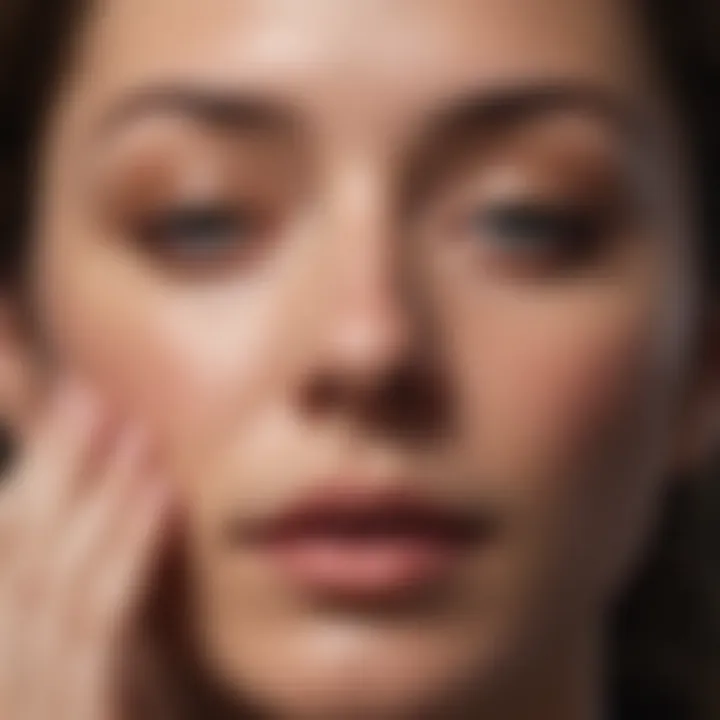 Close-up of a person practicing mindfulness with eyes closed