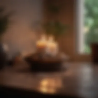 Creating a Mindful Environment A calm meditation space with candles and soft lighting