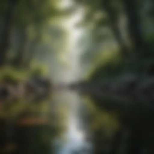 A serene landscape depicting tranquility and focus