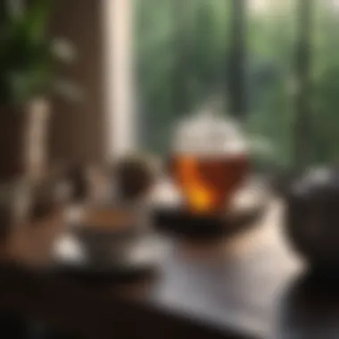 A calming tea setup promoting relaxation