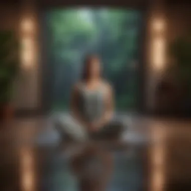 The Art of Meditation A tranquil meditation space, showcasing mindfulness and inner peace.