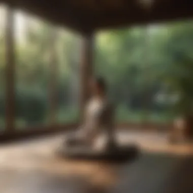 Creating a Calming Environment Tranquil space for meditation with natural light