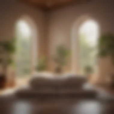 Creating a Personal Sanctuary A calming space filled with soft cushions and ambient light for meditation