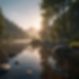 A serene landscape depicting tranquility and peace