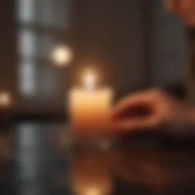 A glowing candle symbolizing warmth and kindness