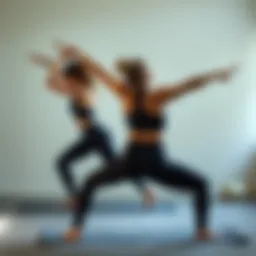 Dynamic exercise routine showcasing strength and flexibility