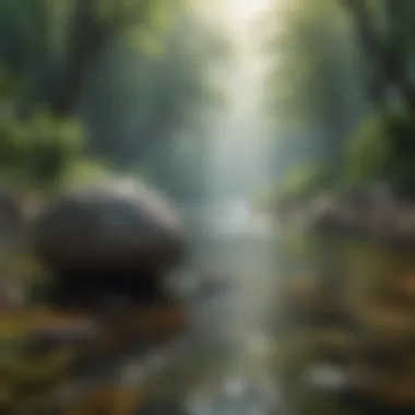 The Tranquility of Nature A serene landscape promoting meditation and mindfulness