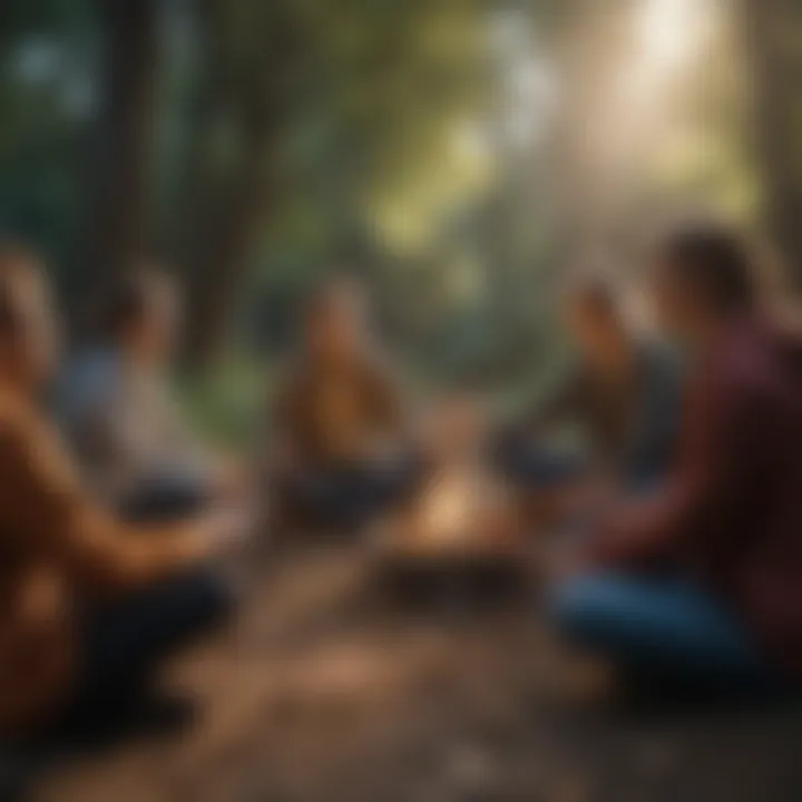 An outdoor group activity promoting social interaction
