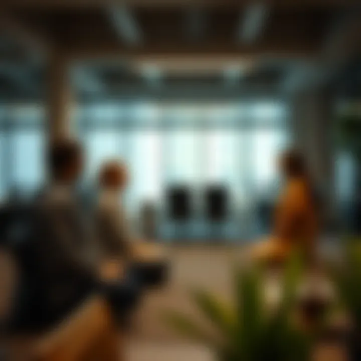 Mindfulness session in an office environment