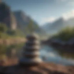 A serene landscape representing emotional balance