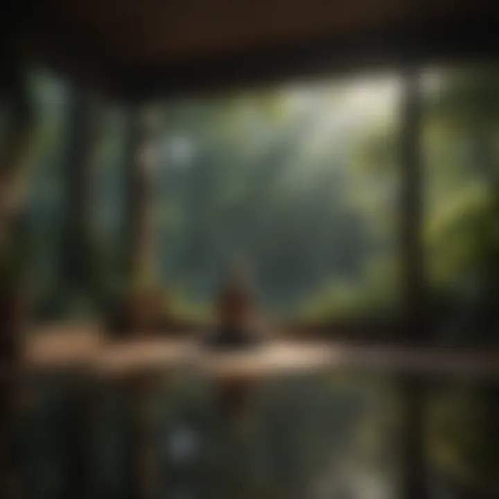 A peaceful meditation space promoting mindfulness and reflection