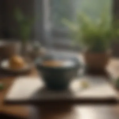 Quiet Moments: Savoring Gratitude Reflections A cup of herbal tea next to a notepad filled with heartfelt gratitude notes