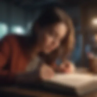 Exploring Inner Thoughts for Growth A person journaling their thoughts and aspirations
