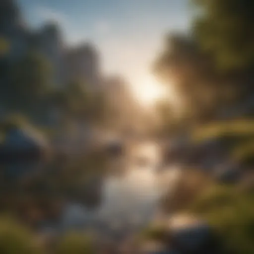A tranquil landscape promoting peace and serenity