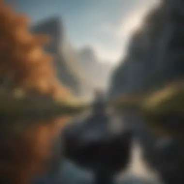 Embracing Serenity: A Visual Metaphor for Positivity A serene landscape symbolizing tranquility and positivity