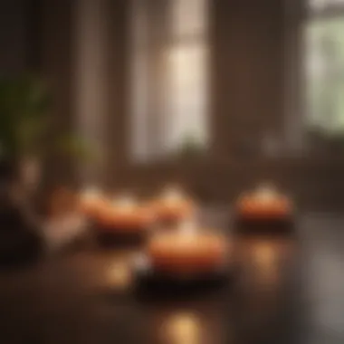 Creating Your Sanctuary: The Essence of Mindfulness A close-up of a meditative space with candles and soft lighting