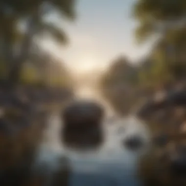 The Mind's Landscape: Navigating Thought and Emotion An artistic representation of thought patterns and emotional balance