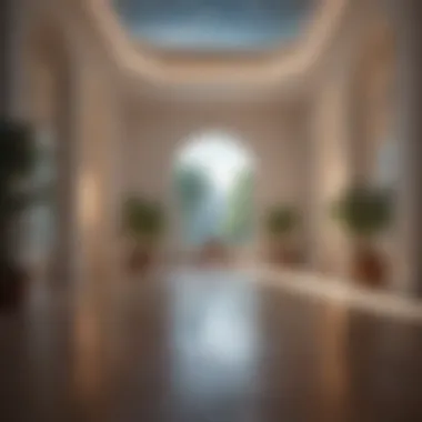 Sanctuary of Calm: A Space for Reflection A serene meditation space with soft lighting and calming elements