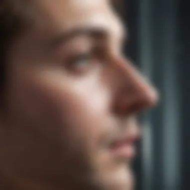 Introspection and Self-Awareness A close-up of a reflective surface indicating self-awareness and introspection