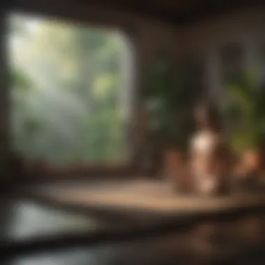 Creating a Calming Environment A tranquil meditation space adorned with calming elements.