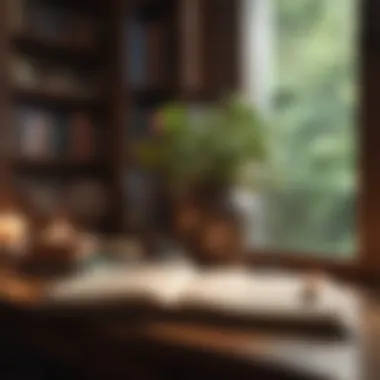 Nurturing Personal Growth A cozy nook with books and a journal representing personal growth