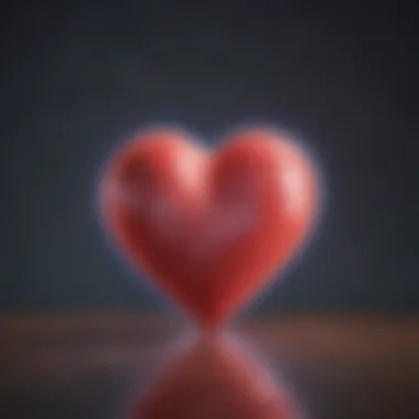 Symbol of Self-Compassion A vibrant heart symbolizing emotional growth and self-compassion