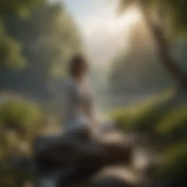 Inner Peace and Self-Reflection A serene landscape symbolizing inner peace