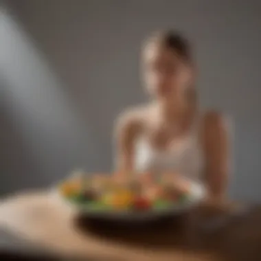 Nourishing the Body and Mind A vibrant plate of nutritious food arranged artistically, representing healthy eating habits