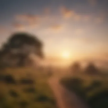 Embracing Each New Day A serene morning scene depicting a peaceful sunrise over a calm landscape