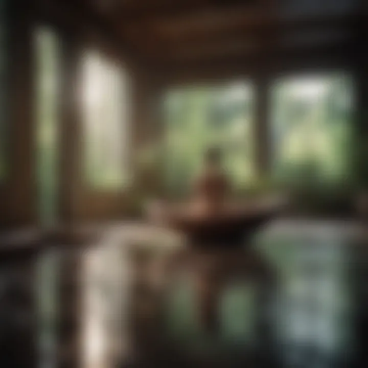 A meditative space with calming elements