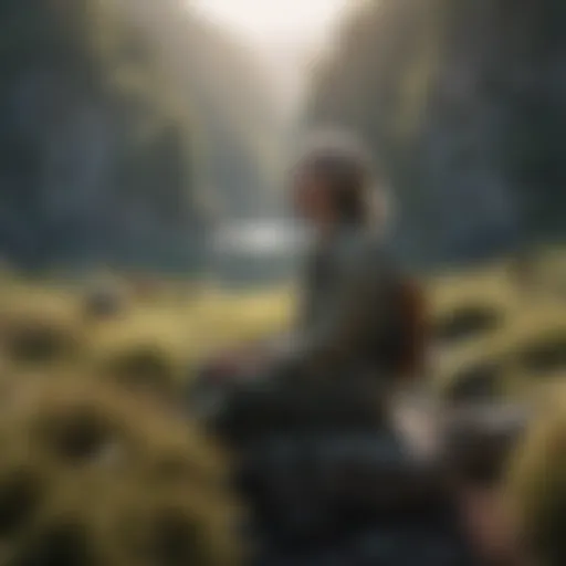 A serene landscape representing mindfulness and tranquility