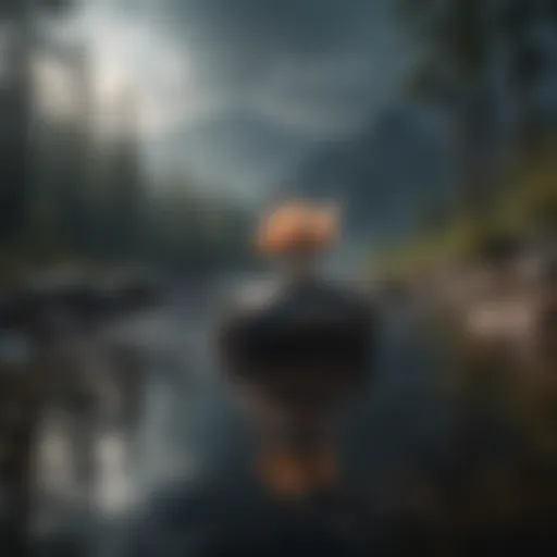 A serene landscape symbolizing tranquility amidst darkness