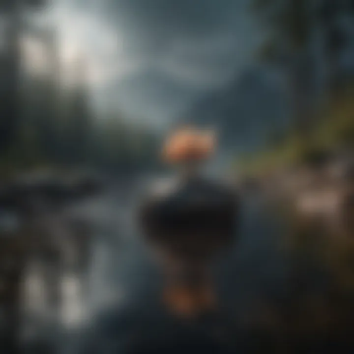 A serene landscape symbolizing tranquility amidst darkness