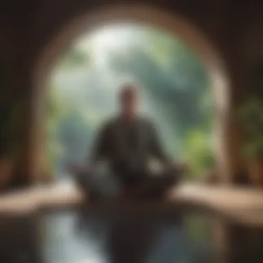 Mindfulness and Self-Connection A person meditating in a peaceful environment to symbolize mindfulness