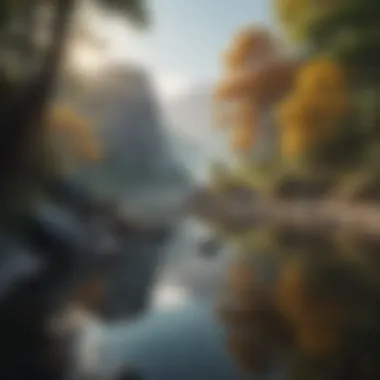 Tranquility in Self-Discovery A serene landscape reflecting tranquility and self-discovery