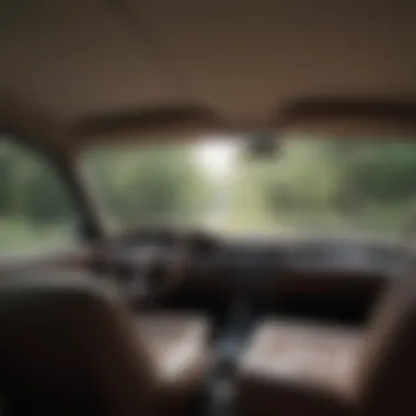 A calm interior of a car, highlighting a moment of mindfulness and reflection