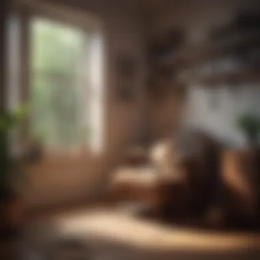 The Comfort of Reading A cozy reading nook with a book and a cup of tea