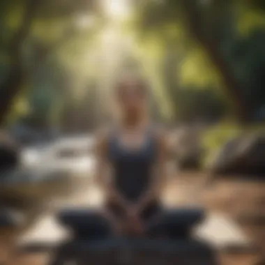 Embracing Mindfulness A person engaging in yoga or meditation outdoors