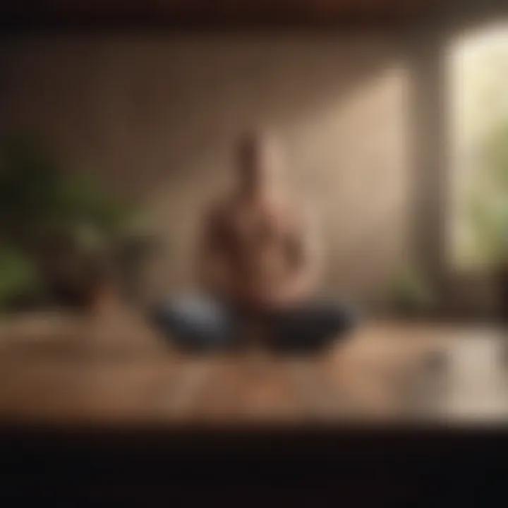 Conceptual depiction of mindfulness meditation