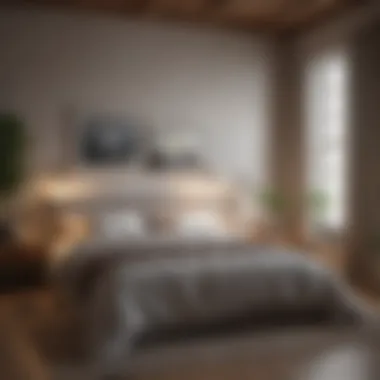 Creating a Calm Atmosphere for Sleep A serene bedroom environment with dim lighting