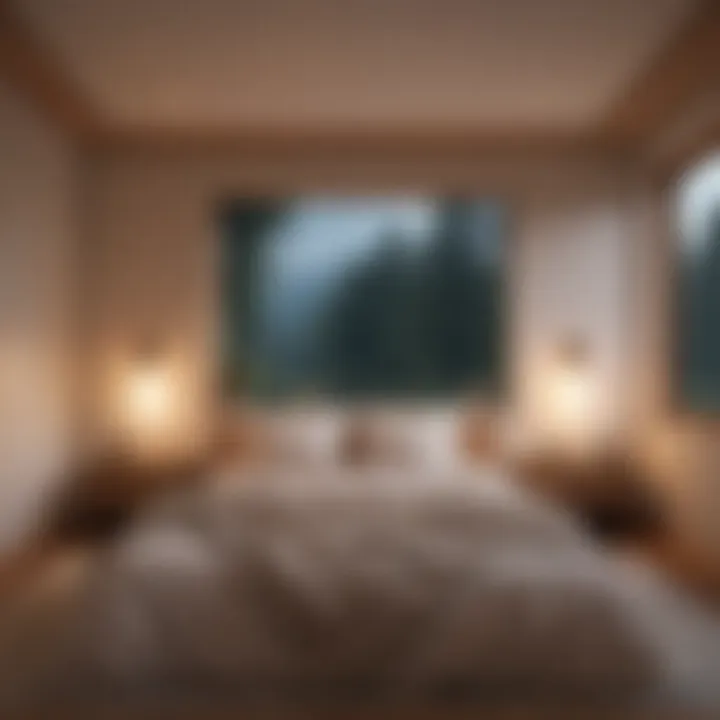Cozy bed with a sleep-friendly environment