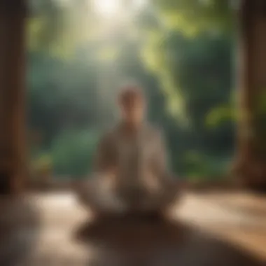 Inner Peace: The Power of Meditation An individual meditating in a tranquil setting