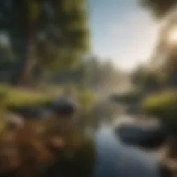 A serene landscape depicting calmness and tranquility