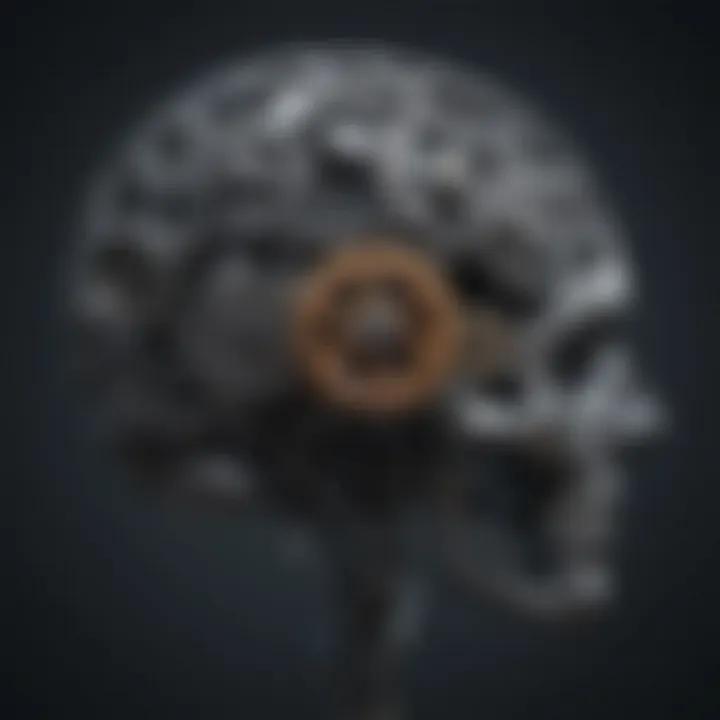 A brain with gears illustrating cognitive patterns