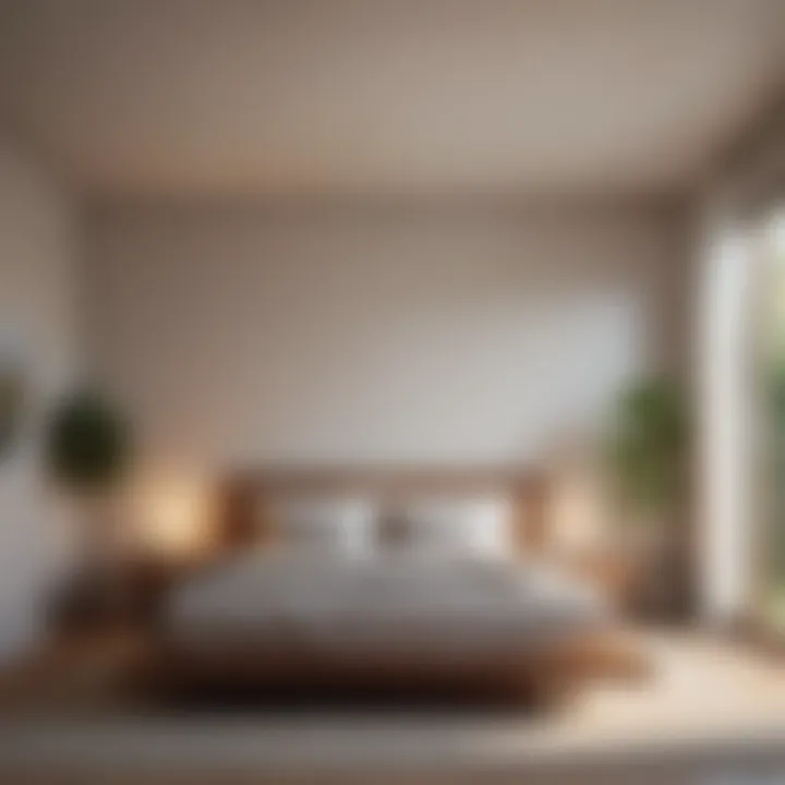 A serene bedroom environment promoting restful sleep