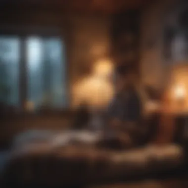 Engaging in Relaxing Activities A cozy reading nook with a book and warm blanket