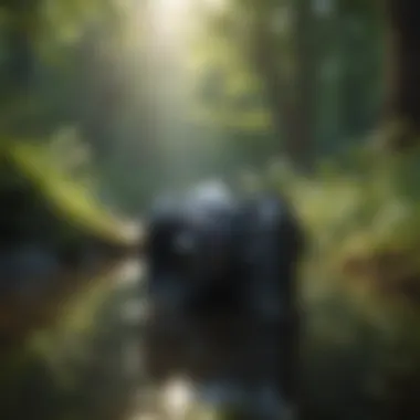Connecting with Nature to De-stress A tranquil nature scene with calming colors